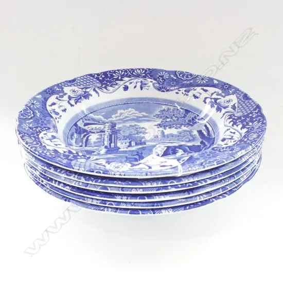 6 SPODE 'ITALIAN' SOUP BOWLS 230mm dia