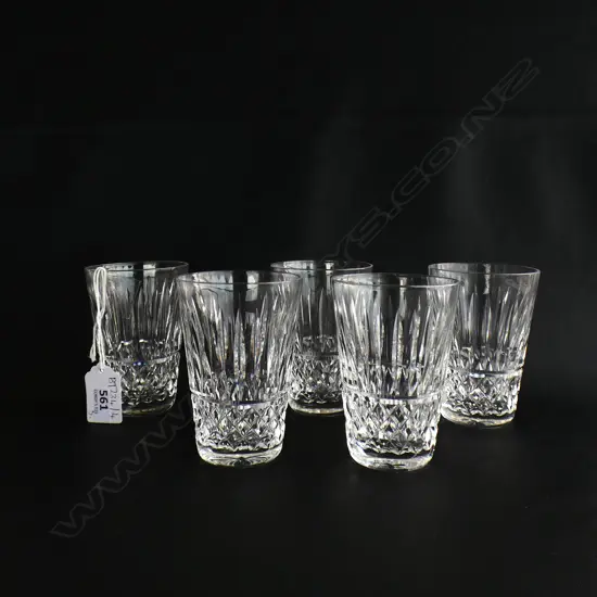 5 HEAVY CRYSTAL TUMBLERS H.90mm