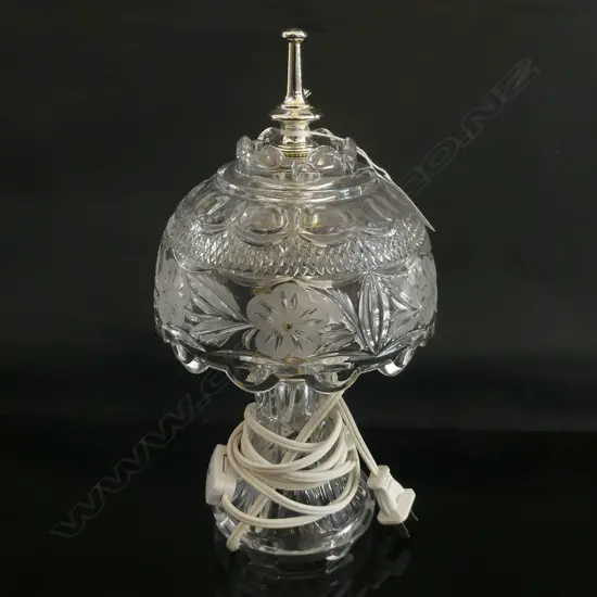 PRESSED GLASS LAMP H.270mm
