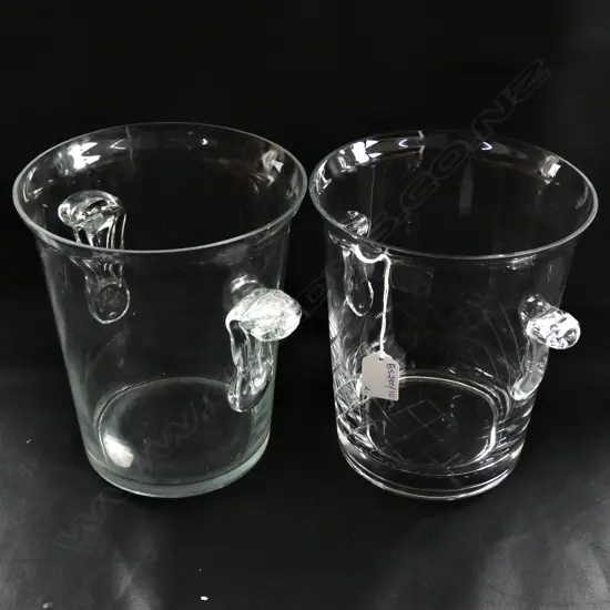 2 CRYSTAL CHAMPAGNE BUCKETS H.210mm
