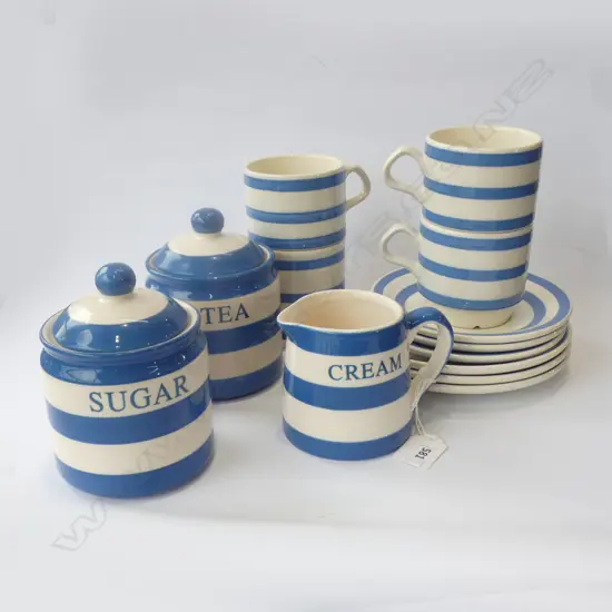 13 PCE CORNISH WARE STYLE TEA SET