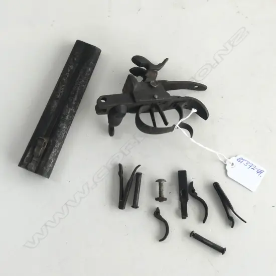 ANTIQUE PINFIRE DOUBLE BARREL PISTOL PART NO WOOD WORK A.F