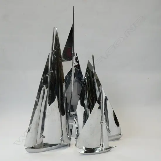 4 GRADUATED CHROME YACHTS - TALLEST H 375MM