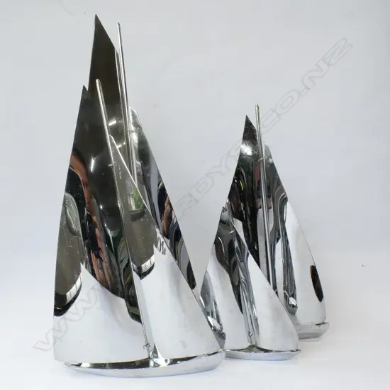4 GRADUATED CHROME YACHTS - TALLEST H 350MM