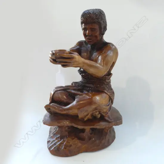 CARVED WOODEN FIGURE H.330mm