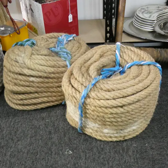 2 AS NEW OLD STOCK HANKS OF ROPE