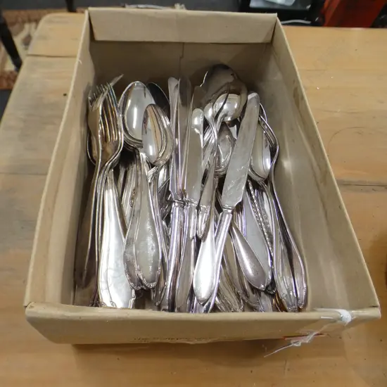  BOX SILVER PLATE CUTLERY