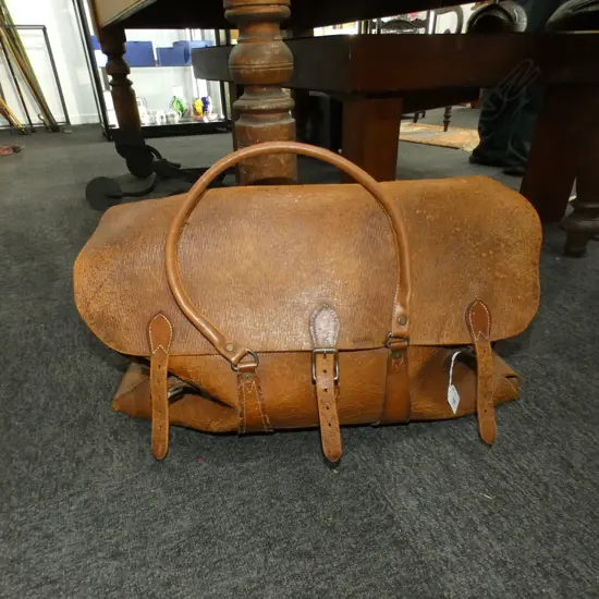 VINTAGE LEATHER BAG W.500mm