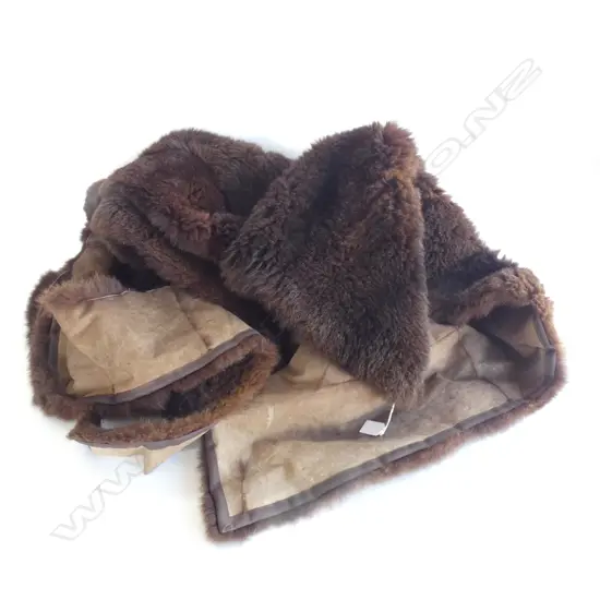 POSSUM SKIN RUG DAMAGE TO END REQUIRES RE-SEWING 1.6 X 1.3m