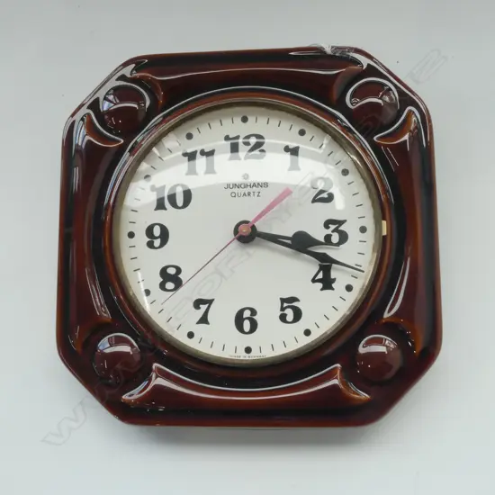 JUNGHANS GERMAN CERAMIC WALL CLOCK SQ 225MM