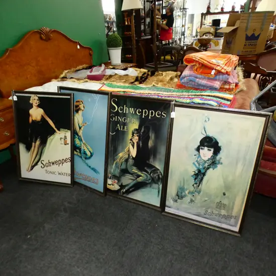 4 SCHWEPPES MEMORABILIA POSTERS 
