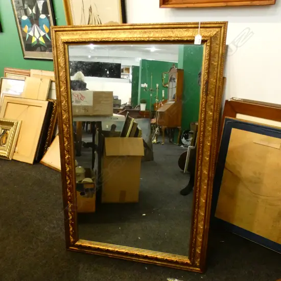 LARGE GILT FRAMED WALL MIRROR 1160 X 750MM
