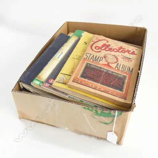 STAMP COLLECTION OLDER WORLD 6 ALBUMS ETC SOME MODERN SETS