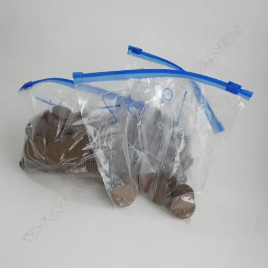 5.9 KG NZ COPPER PENNIES; 1936 - 1938