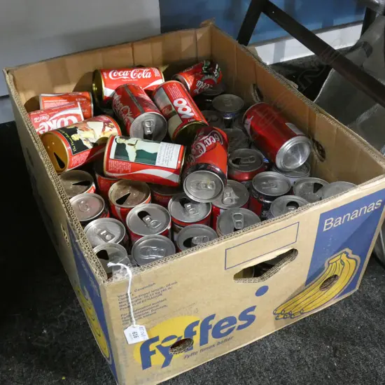LG BOX ASST VINTAGE COKE CANS; 2 SIZES