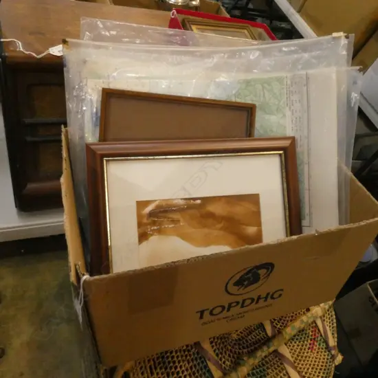 BOX LOT NAVY MAP CHARTS AUCKLAND WHANGAREI AND CAPE BRETT TWO PRINTS OWL LITHO BY R JACKSON AND SEPIA WATERCOLOR