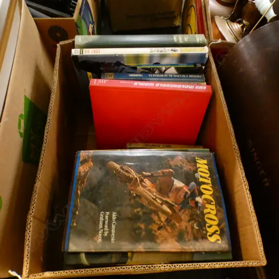 BOX LOT BOOKS; MOTOCYCLES