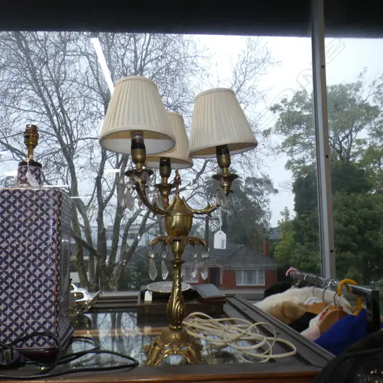 VINTAGE BRASS 3 ARM LAMP H.540mm