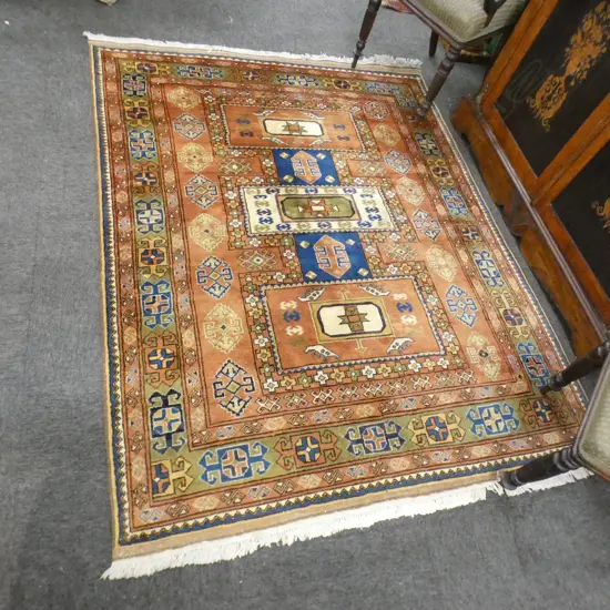 HAND KNOTTED WOOL PILE RUG 1970x1530mm
