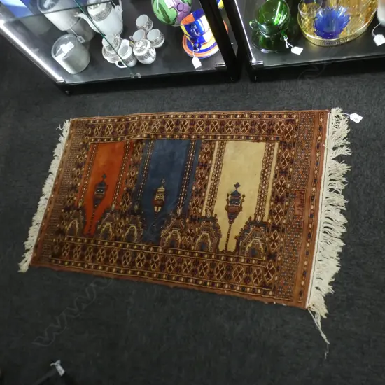 HAND KNOTTED PERSIAN STYLE RUG 1060 X 650MM