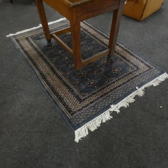 HAND KNOTTED BLUE WOOL PILE PERSIAN RUG 1720x1170mm