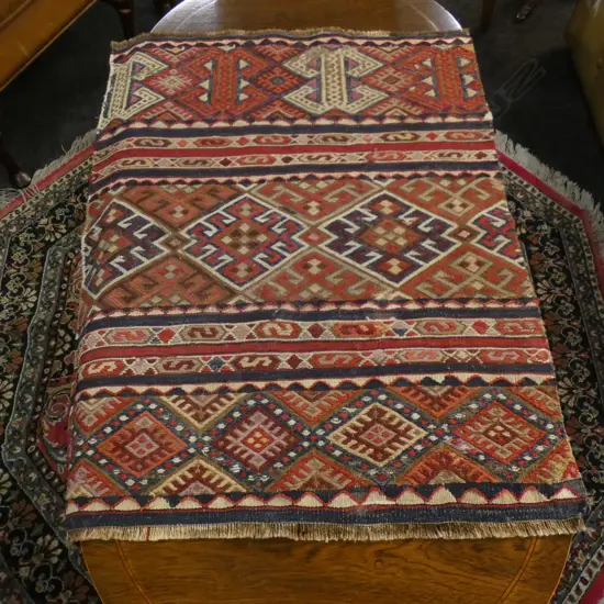 SMALL WOVEN KELIM RUG 650 X 840mm