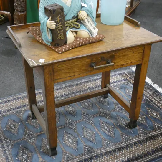 ARTS & CRAFTS OAK DESK 880x580x775mm