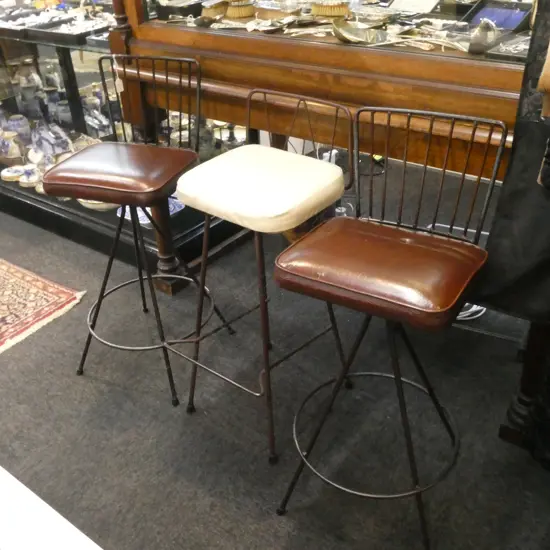 3 RETRO KITCHEN BAR STOOLS; PR + OTHER