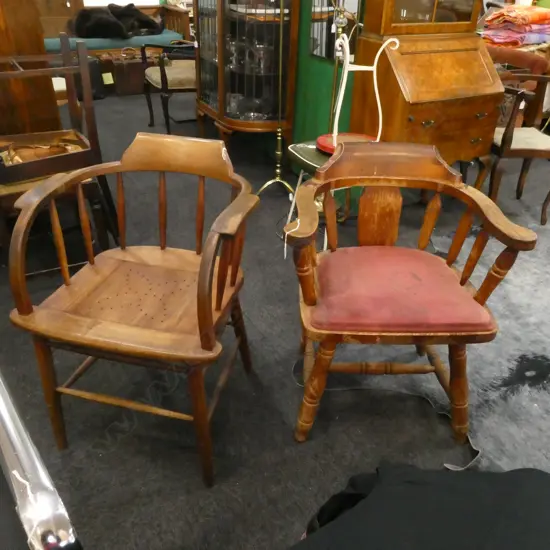 2 VINTAGE CAPTAINS CHAIRS
