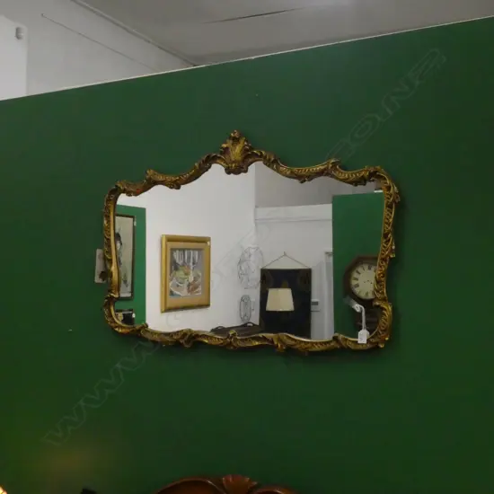 ORNATE GILT FRAMED RECTANGULAR MIRROR CHIPPENDALE BORDER 650x1000mm