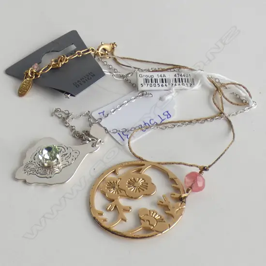 2 PILGRIM DANISH DESIGN NECKLACES; 1 WITH ORIGINAL SWING TAG 