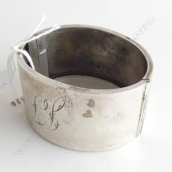 VICTORIAN SILVER BRACELET WITH APPLIED LEAF DECORATION INCORPORATING GOLD OVERLAY 30MM WIDE