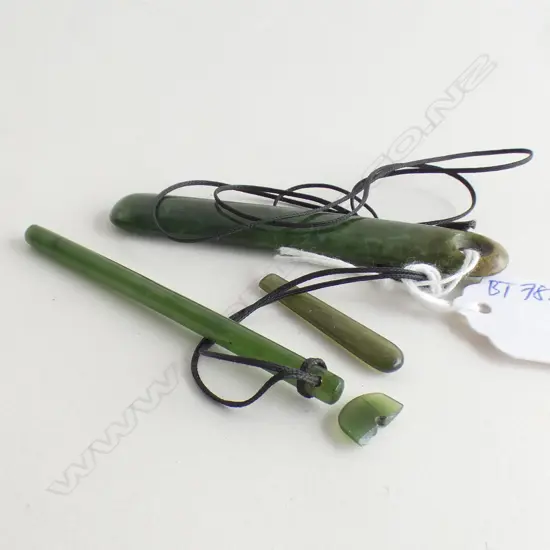 2 KURU GREENSTONE PENDANTS