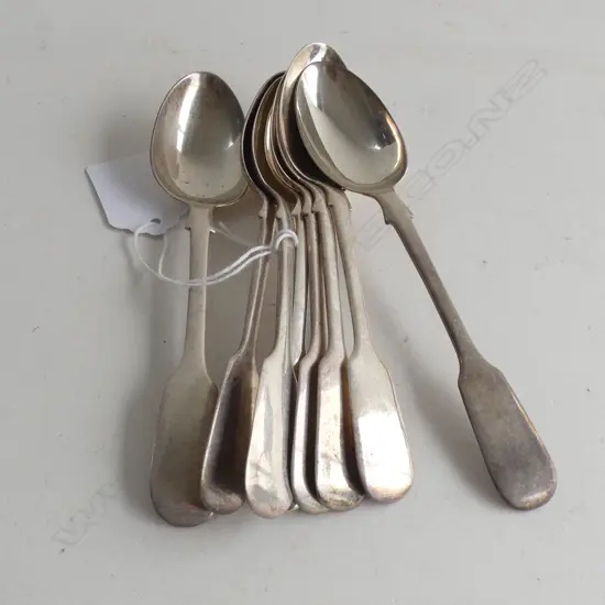 8 STG SILVER TEA SPOONS LONDON 1870 170 GRAMS 
