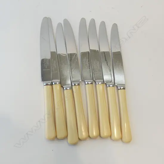 8 FAUX BONE HANDLED KNIVES MAPPIN AND WEBB