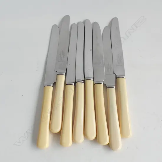 8 FAUX BONEHANDLED KNIVES BY MAPPIN AND WEBB