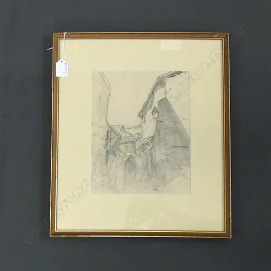  JOHN WEEKS GRAPHITE SKETCH - CONSTANTINE 272 x 212MM