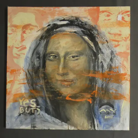 OIL ON CANVAS BY ALLAN WILLIAMS MARY? DEPICTION OF ? 760x760mm