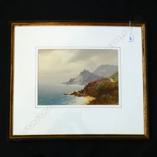 WATER COLOUR - ENGLISH COAST - F SHARLAND 340 X 240MM