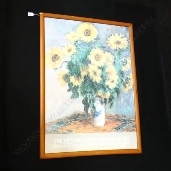 MET EXHIBITION PRINT; VAN GOGH SUNFLOWERS 855x600mm