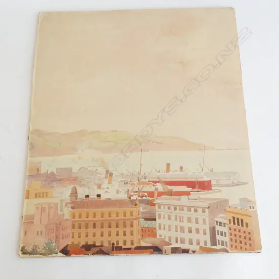 1920'S ARTIST UNKNOWN 'WHARVES - WELLINGTON ...