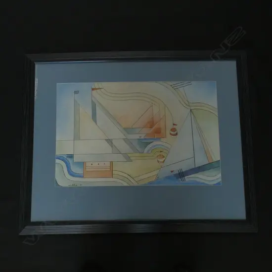 WATERCOLOUR ON BOARD - 'ROUND THE BUOYS'  DENE RIGG  350 X 520MM