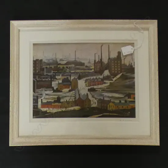 L.S LOWRY PRINT INDUSTRIAL TOWNSCAPE 225 X 300MM