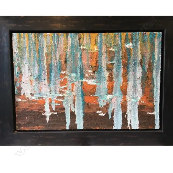 ELIZABETH (LIZZIE) LEE MAXTED. UNTITLED ACRYLIC ON CANVAS. 600 x 900MM (image size). BOUGHT SINGAPORE 2011