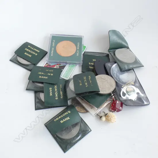 VARIOUS ITEMS INCLUDING NICKEL COINAGE AND BONE CIGARETTE HOLDER