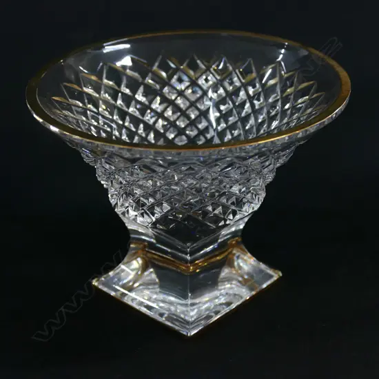 12 CORRE CRISTAL DESSERT BOWLS GOLD RIMMED Ex Sultan of Brunei