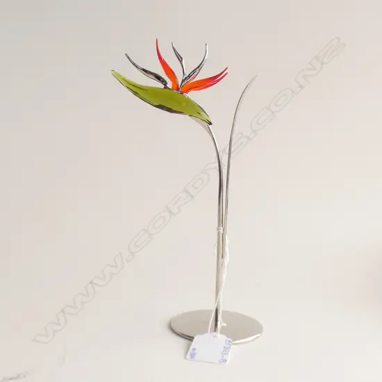 SWAROVSKI CRYSTAL BIRD OF PARADISE FLOWER WITH STAND H 200MM IN ORIGINAL BOX WITH SLEEVE