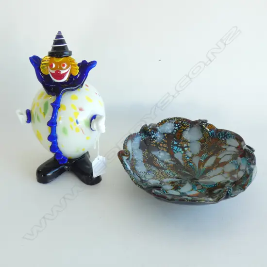 MURANO GLASS BOWL & CLOWN