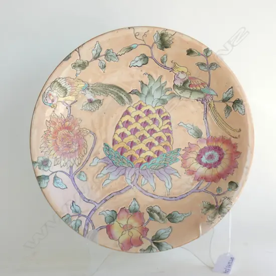 PALE PINK CHINESE PLATE 300mm dia