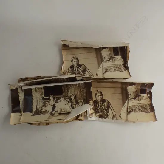 13 VINTAGE REPRINT 19thC PHOTOS MAORI FAMILY GROUPS some faults 200x270mm approx